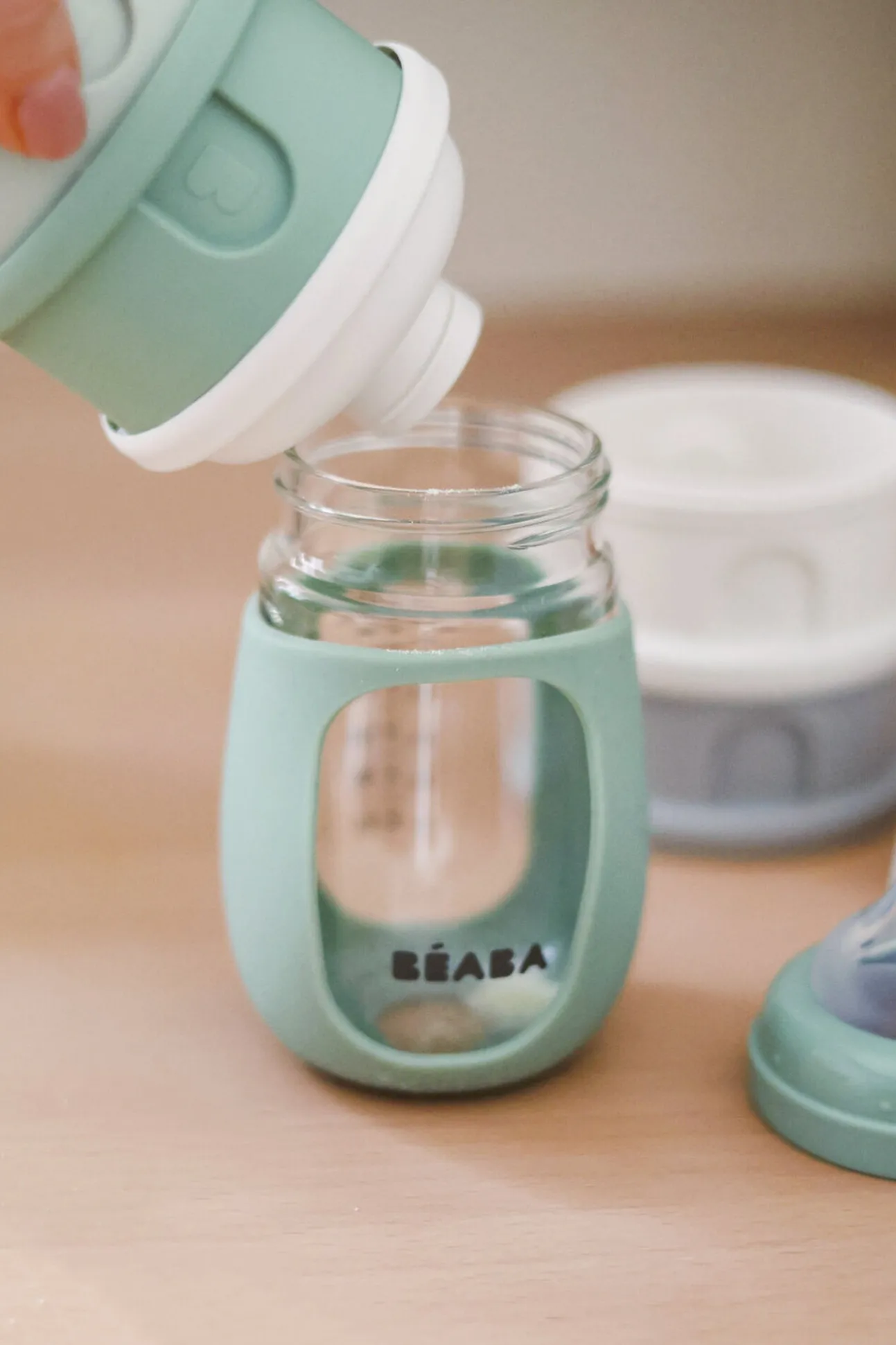 Biberon Verre D'Apprentissage 210 Ml Sage Green