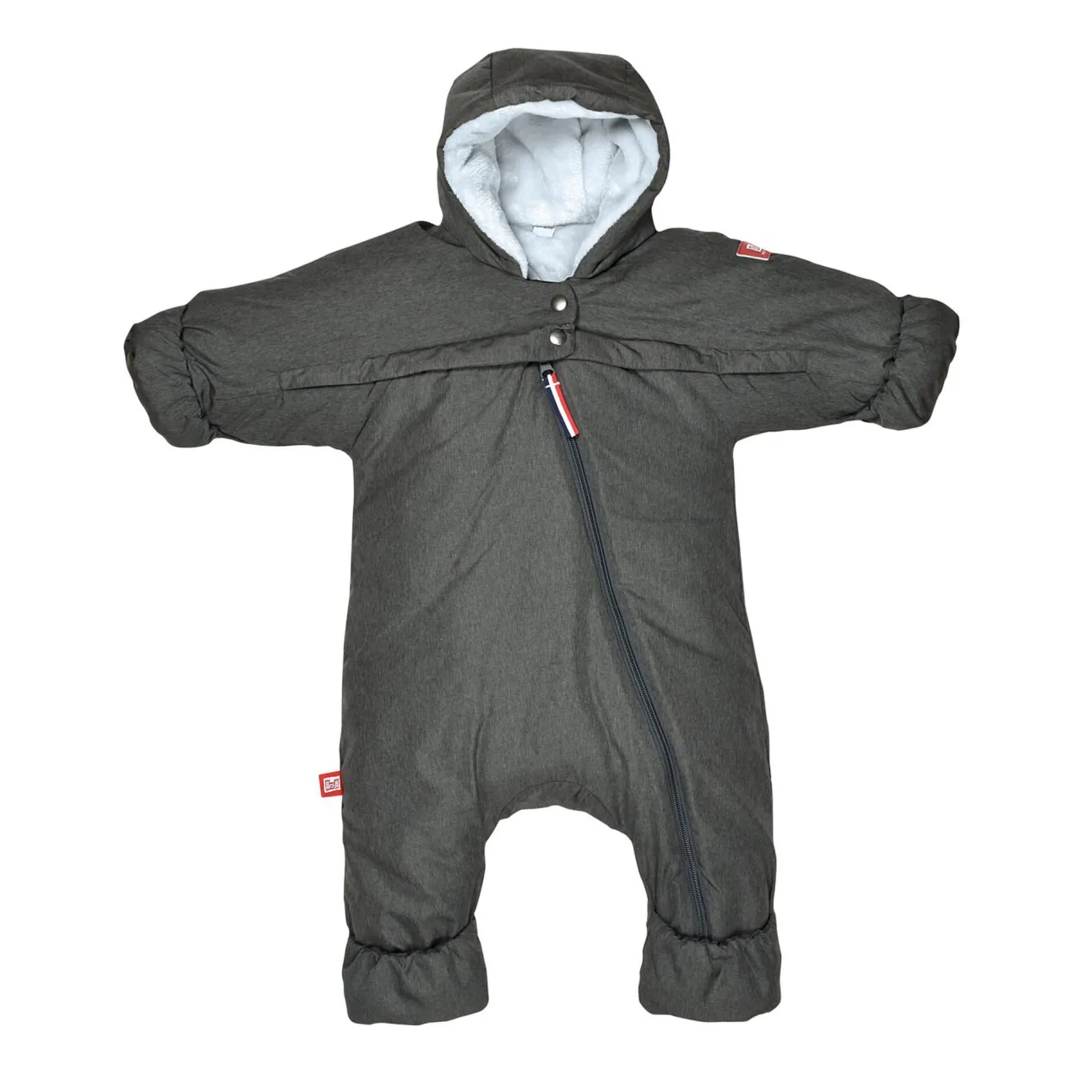Combi T-Zip 0-6M Heather Grey