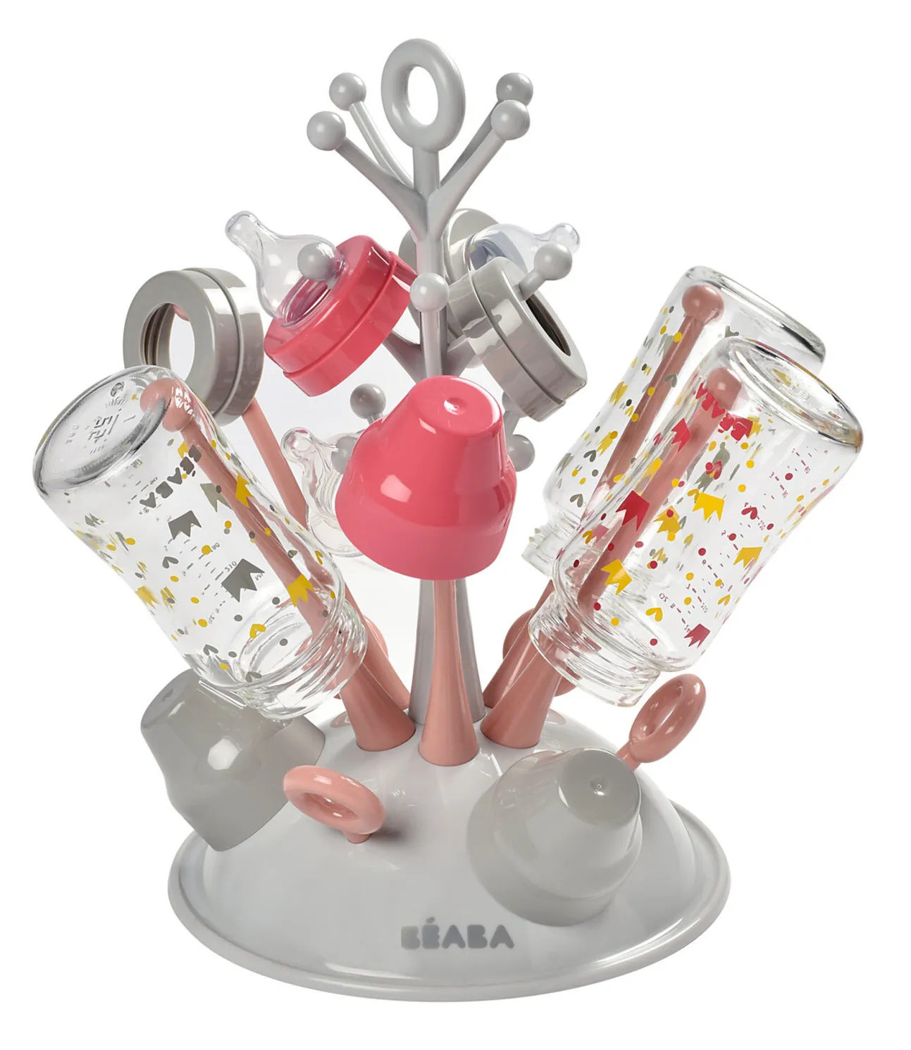 Egoutte-Biberons Arbre Pink