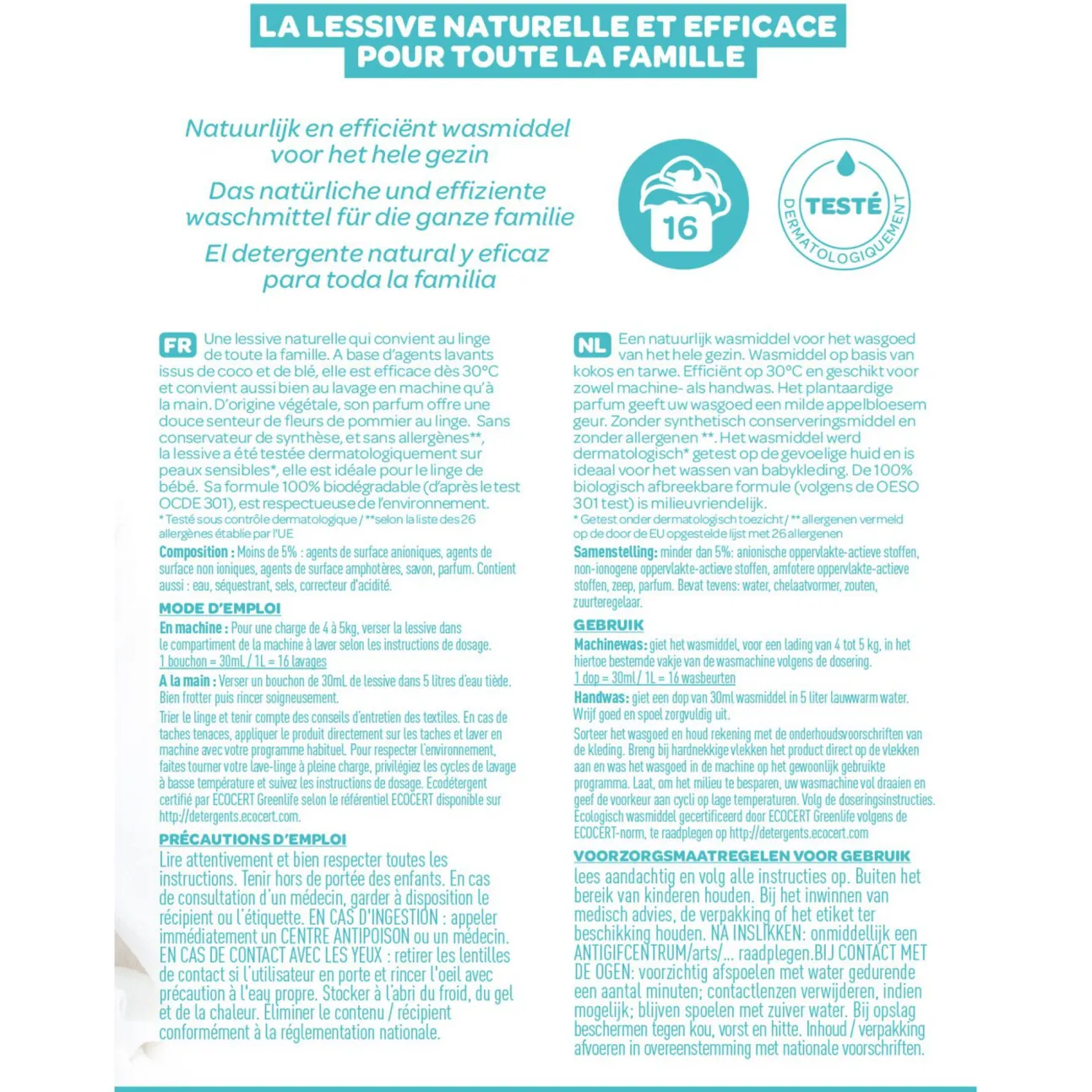 Lessive Fleurs De Pommier - 1L