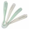 Lot 4 Cuilleres 1Er Age Silicone Velvet Grey / Sage Green