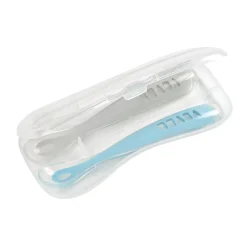 Lot 2 Cuilleres 1Er Age Silicone + Boite De Transport Grey/B