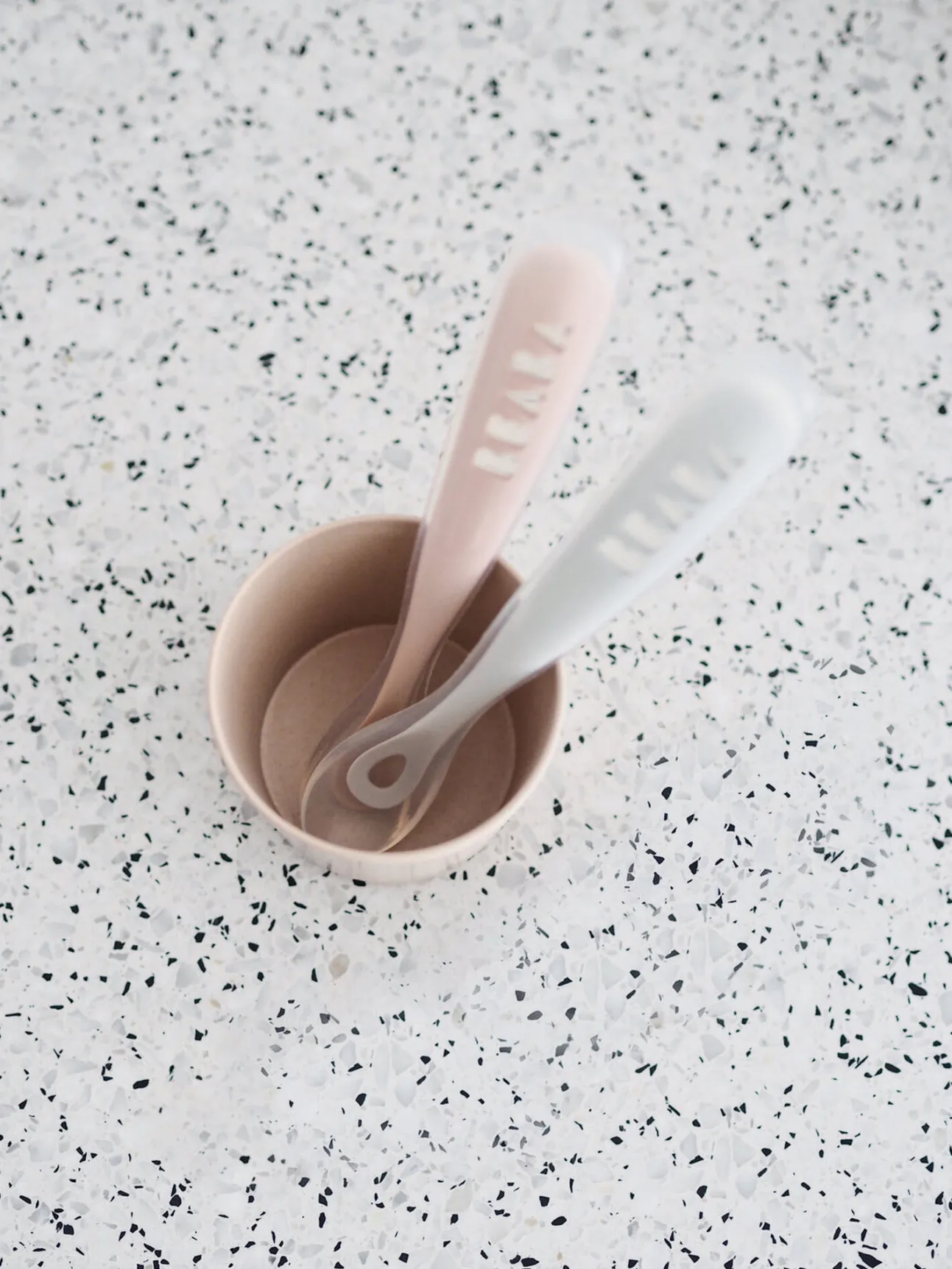 Lot 2 Cuilleres 1Er Age Silicone + Boite De Transport Grey/P