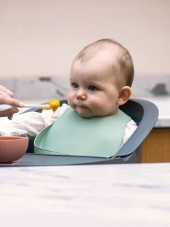 Lot De 2 Bavoirs Silicone Light Mist/Sage Green