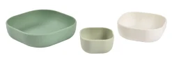 Lot De 3 Bols Silicone Gigogne Sage Green