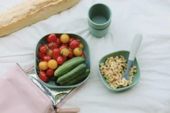 Lot De 4 Cuilleres 1Er Age Silicone Bi-Ton Mineral