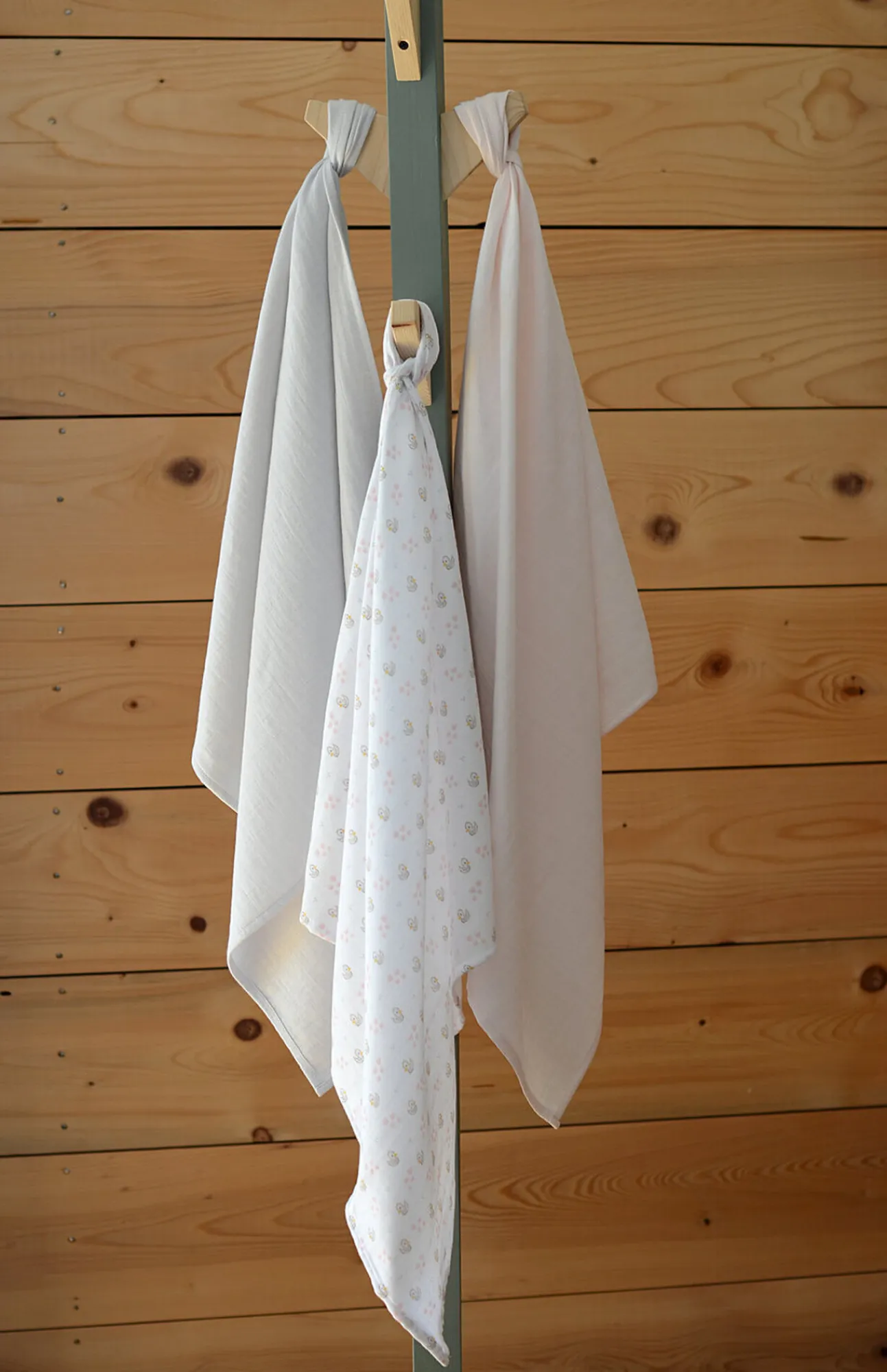Lot De 3 Langes En Coton Swans