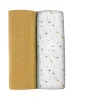 Lot De 2 Langes Xxl En Coton Honey Yellow/Starry Night