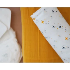 Lot De 2 Langes Xxl En Coton Honey Yellow/Starry Night