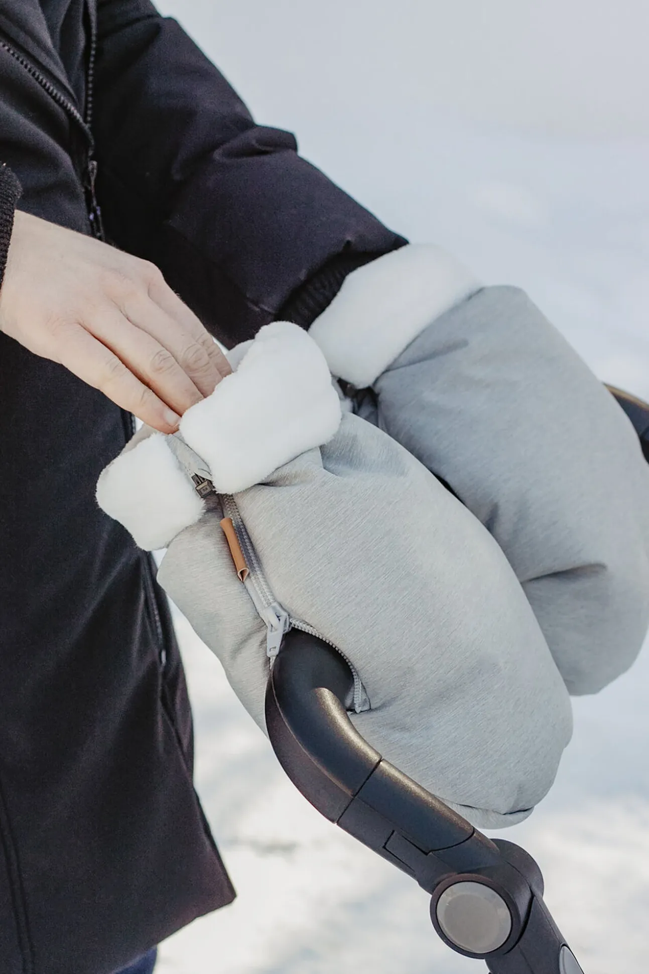 Moufles Poussette Heather Grey