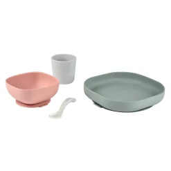 Set Vaisselle Silicone 4 Pieces Eucalyptus