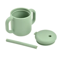 Tasse Paille Silicone Sage Green