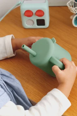 Tasse Paille Silicone Sage Green