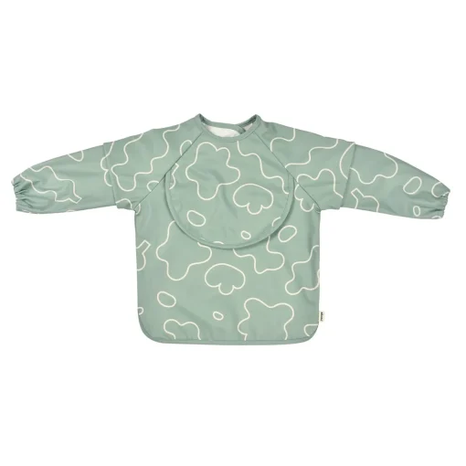Bavoir A Manches Evolutif 2 En 1 Sage Green