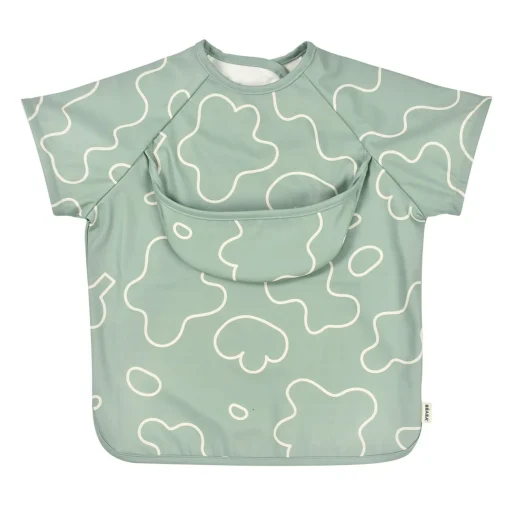 Bavoir A Manches Evolutif 2 En 1 Sage Green