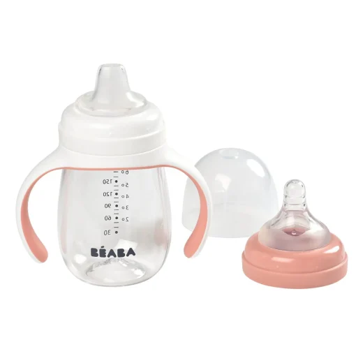 Biberon D'Apprentissage 2 En 1 210 Ml Old Pink