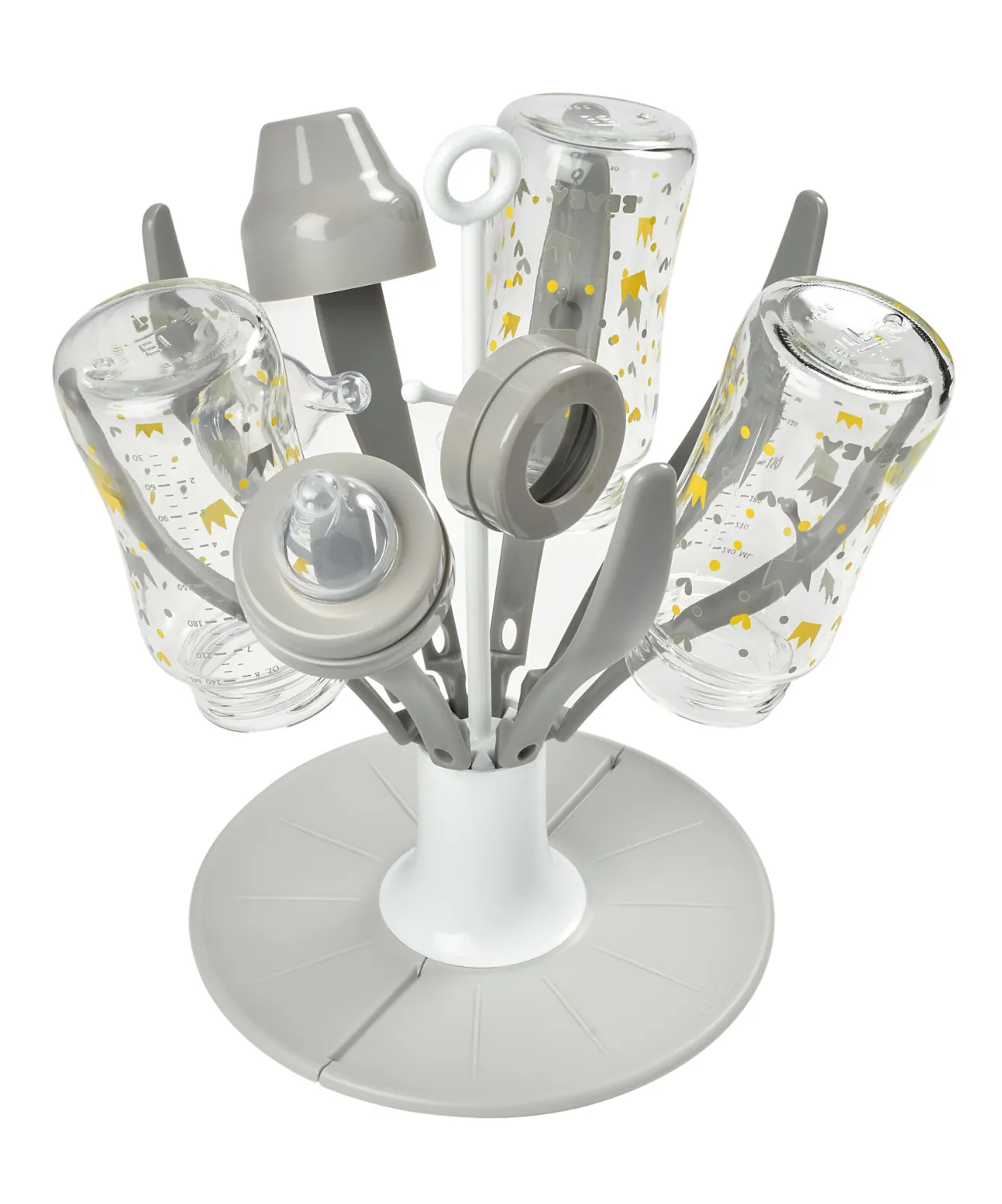 Egoutte-Biberon Flower Pliable Grey