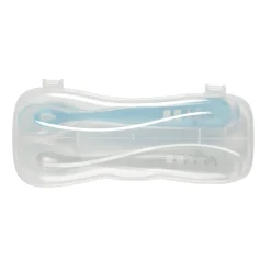 Lot 2 Cuilleres 1Er Age Silicone + Boite De Transport Grey/B