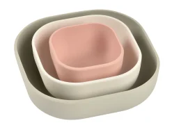 Lot De 3 Bols Silicone Gigogne Velvet Grey