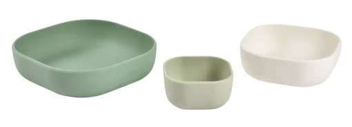 Lot De 3 Bols Silicone Gigogne Sage Green